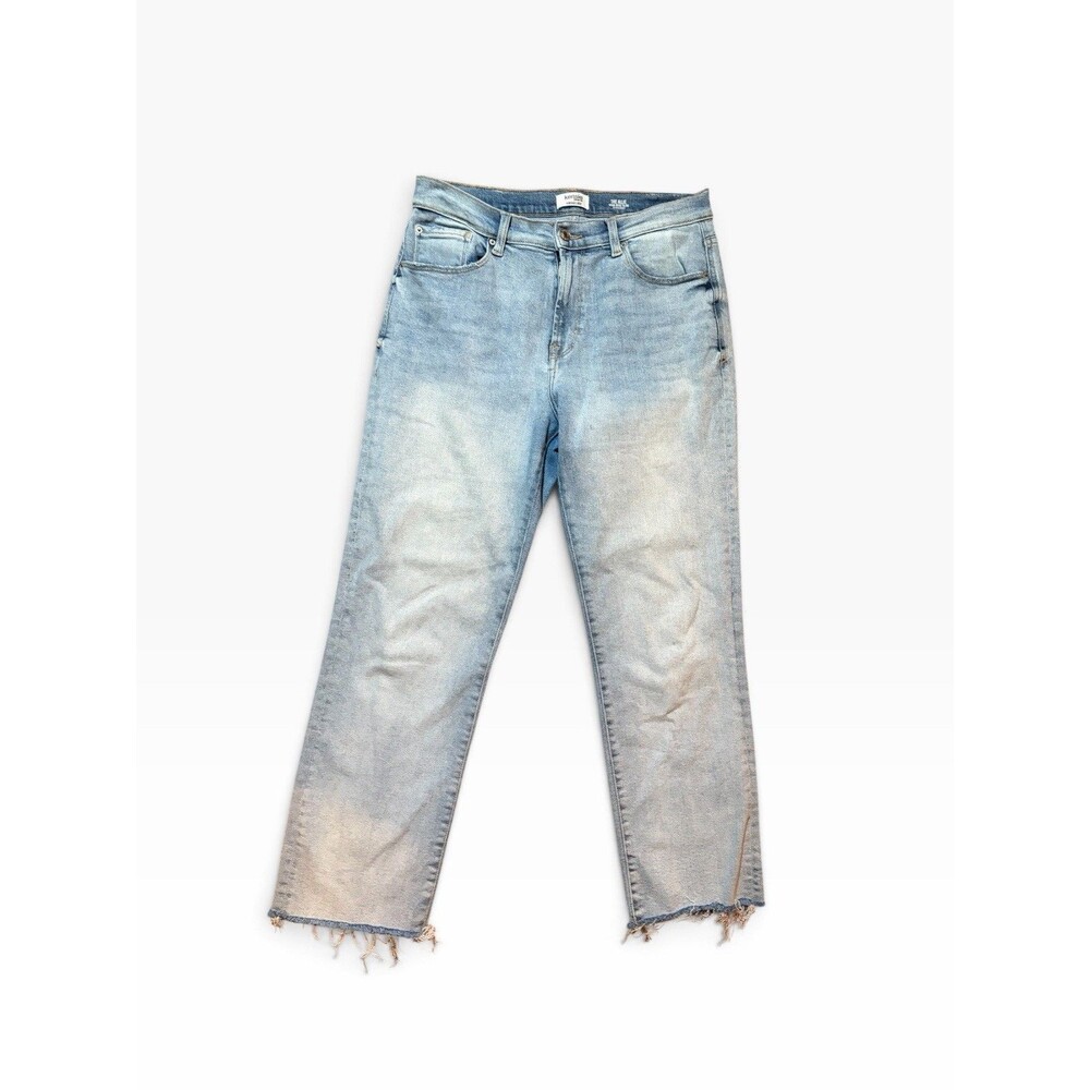 Kensie Jeans Vintage Luxe Allie High Rise, Slim Fit, Straight Raw Hem Size 10/30
